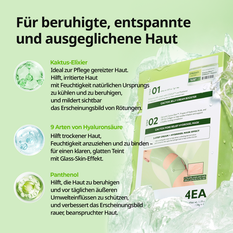 Cactox De-Puffing Pore Tox Gel Mask 4EA